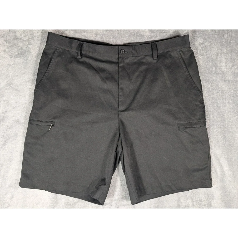 IZOD PerformX Mens Black Lightweight Polyester Performance Golf Shorts Size 38